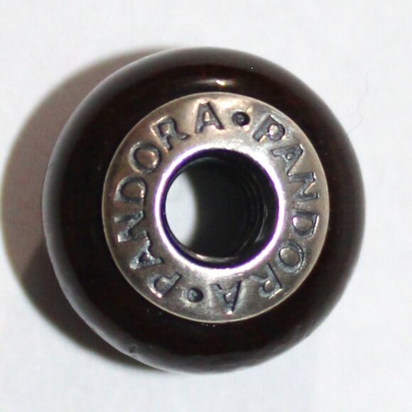 Pandora Wood & Sterling Silver Bead Charm - Picture 3 of 5